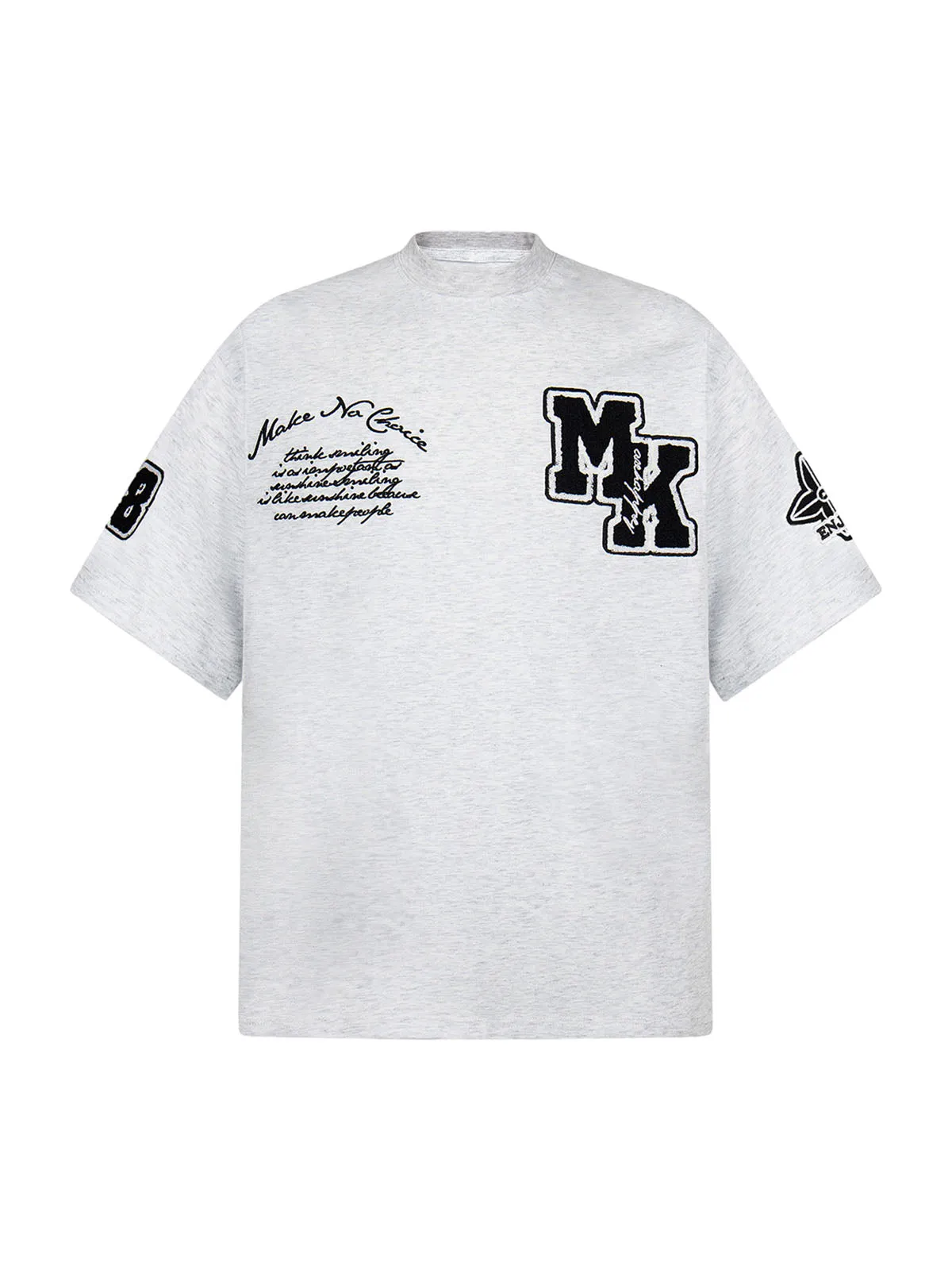 Retro Motorcycle Style Heavy Patch Embroidered T-shirt sold by Thesupermade product image thumbnail 3