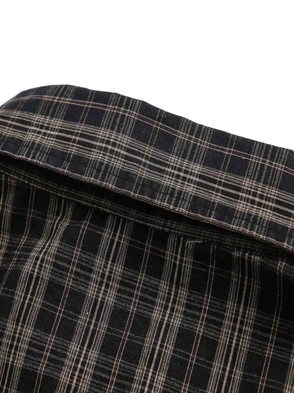 Distressed Plaid Short-Sleeve Shirt sold by Thesupermade product image thumbnail 4