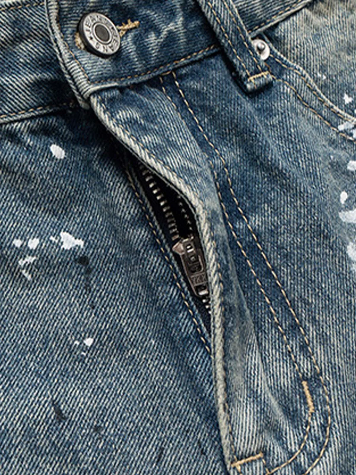 Retro Scissors Print Cropped Denim Shorts - 2501 sold by Thesupermade product image thumbnail 5