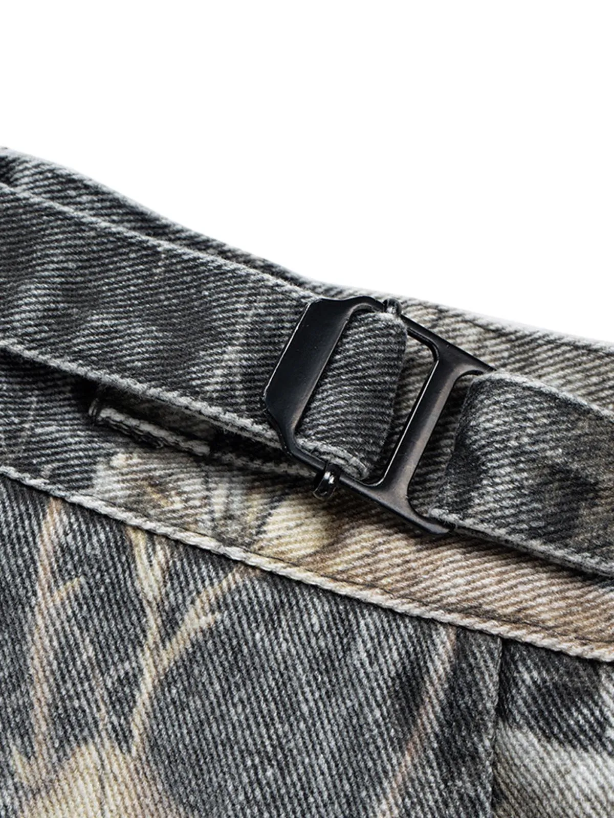 Buckle Waist Camouflage Denim Jorts sold by Thesupermade product image thumbnail 4