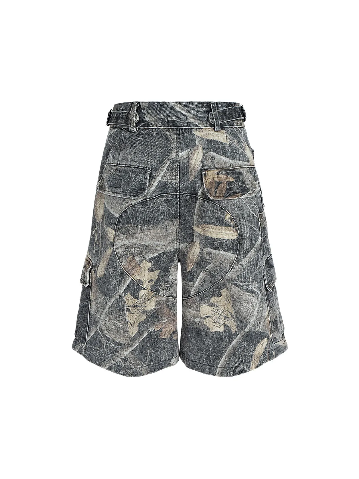 Buckle Waist Camouflage Denim Jorts sold by Thesupermade product image thumbnail 2