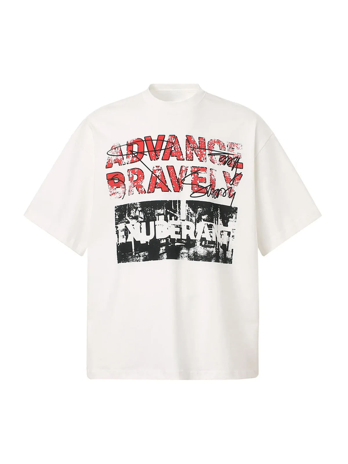 Bold "Advance Bravely" Graphic T-Shirt - 2512 sold by Thesupermade