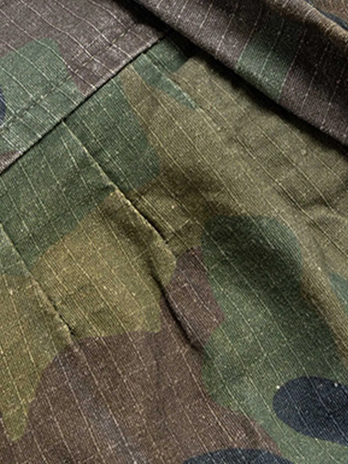 Washed Destroyed Camouflage Drawstring Cargo Shorts sold by Thesupermade product image thumbnail 5