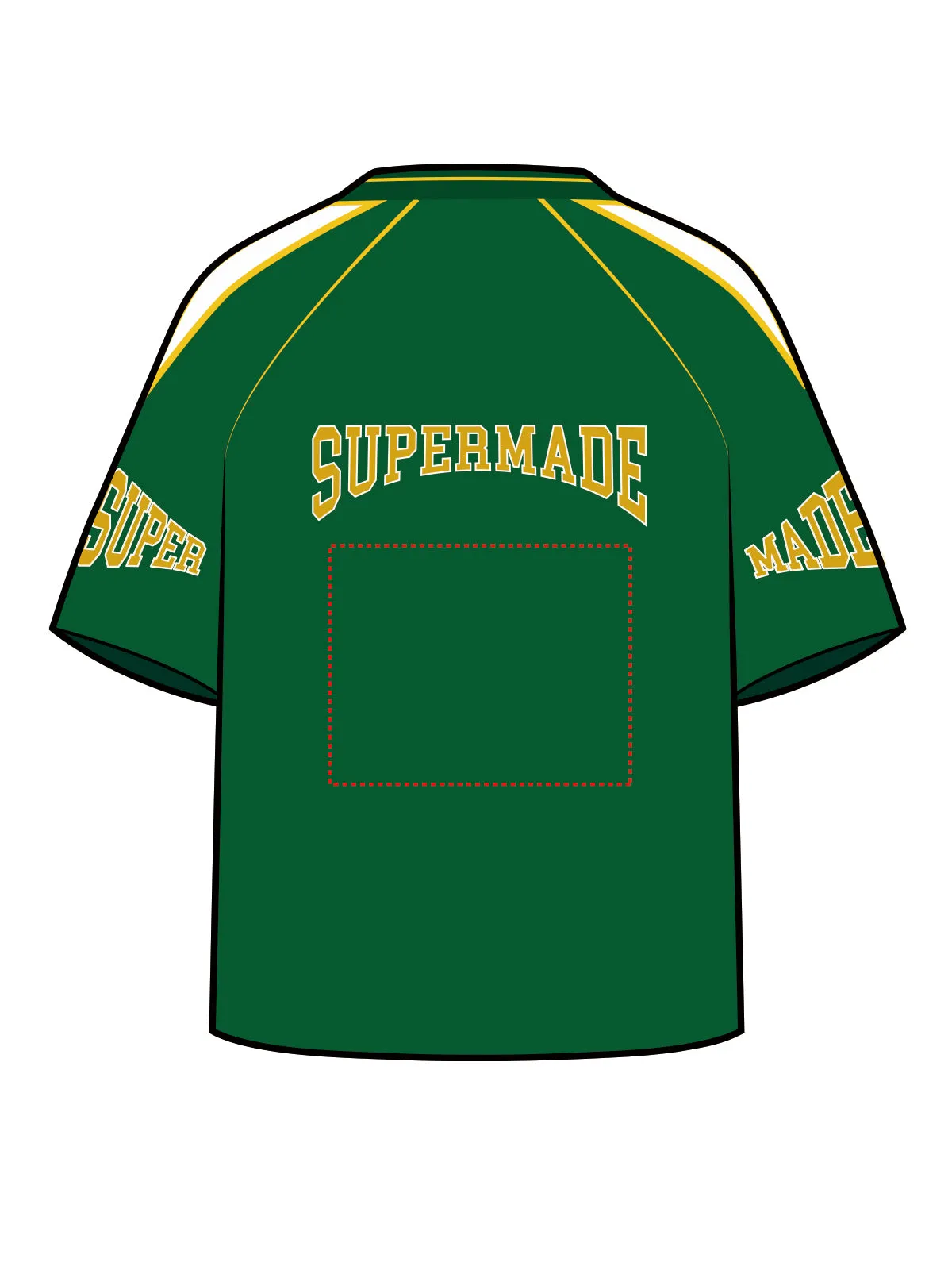 Original SPMD Green Sports Jersey T-Shirt sold by Thesupermade product image thumbnail 4