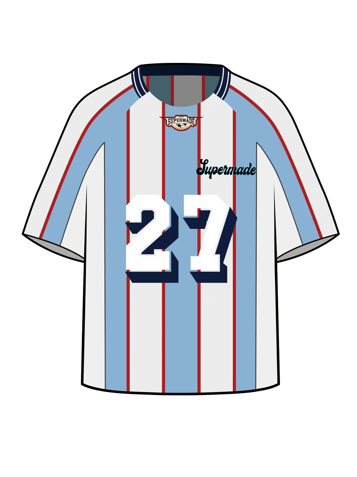 Original Stripe Soccer Jersey T-Shirt sold by Thesupermade