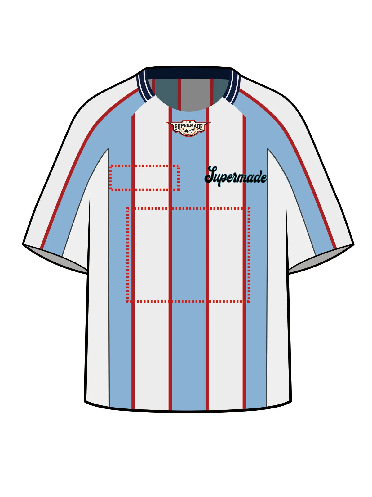 Original Stripe Soccer Jersey T-Shirt sold by Thesupermade product image thumbnail 3