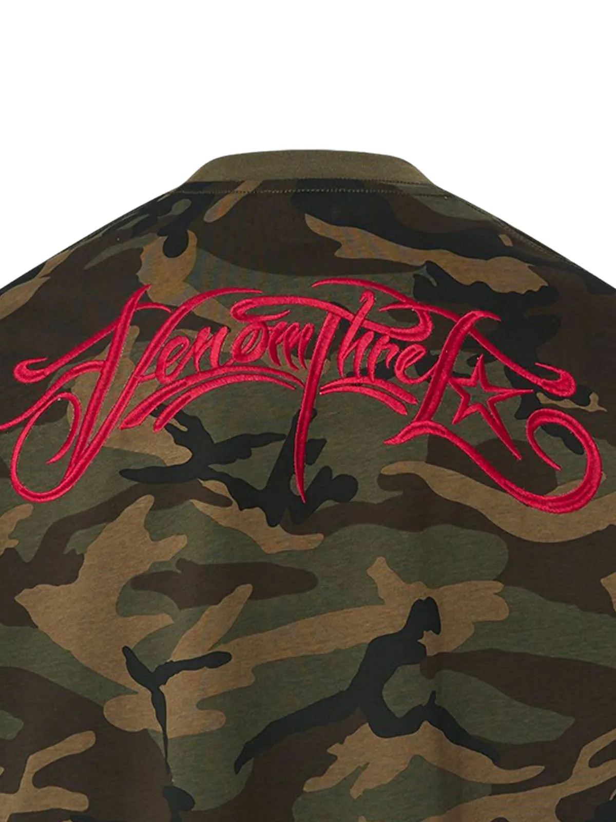 Camouflage Embroidered Letter T-shirt sold by Thesupermade product image thumbnail 4