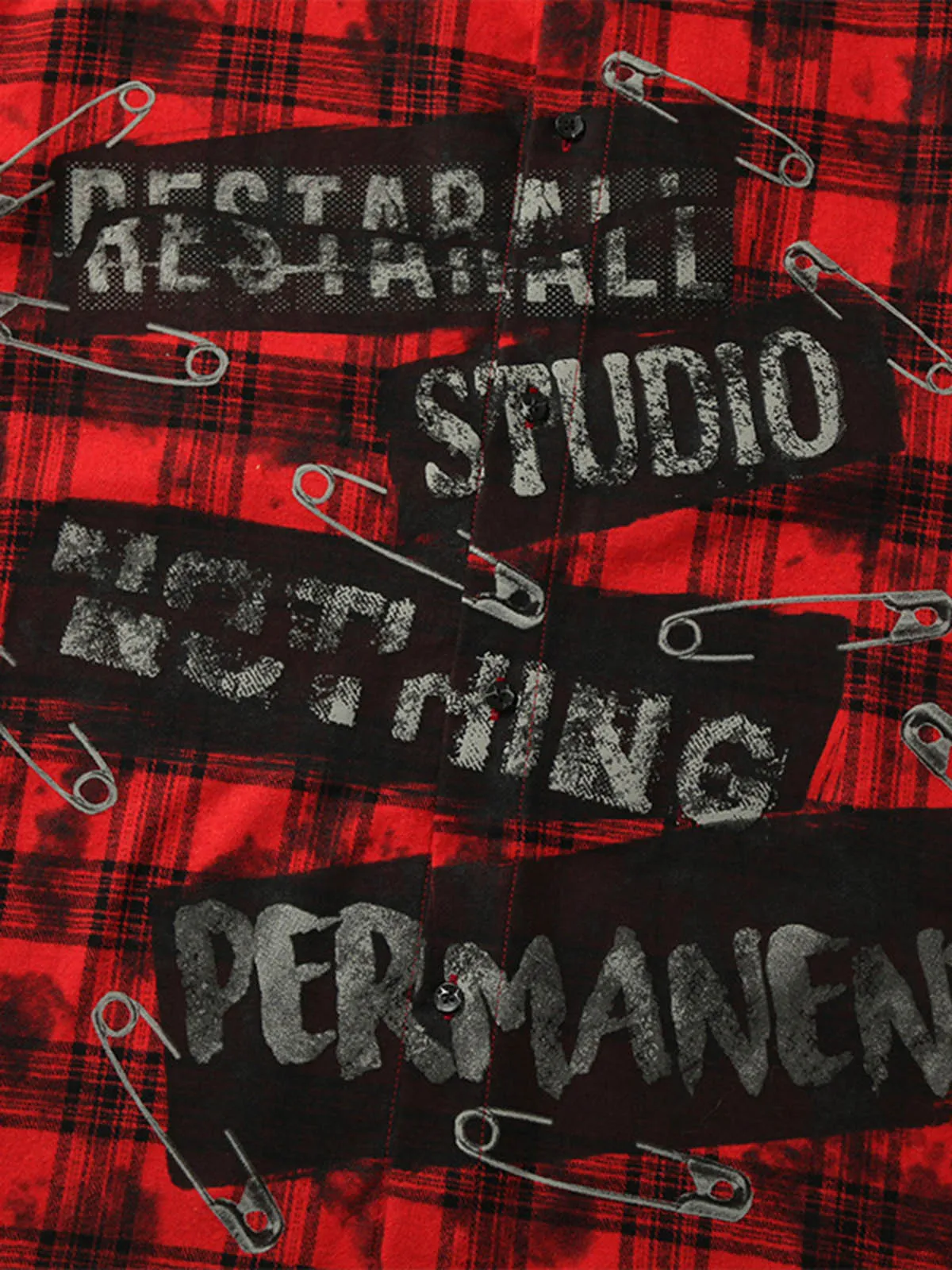 Street Creative Pin Print Plaid Shirt sold by Thesupermade product image thumbnail 5