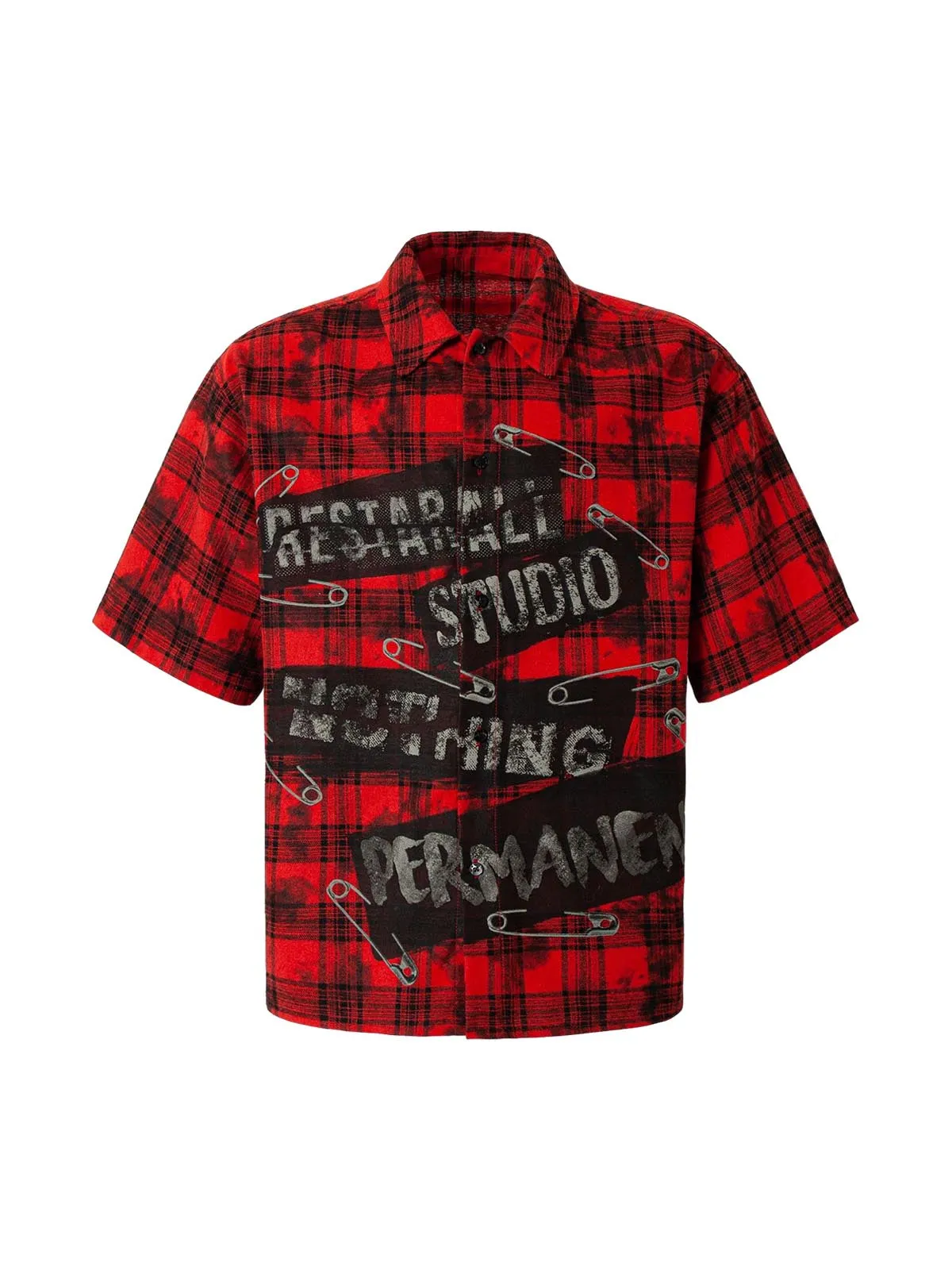 Street Creative Pin Print Plaid Shirt sold by Thesupermade