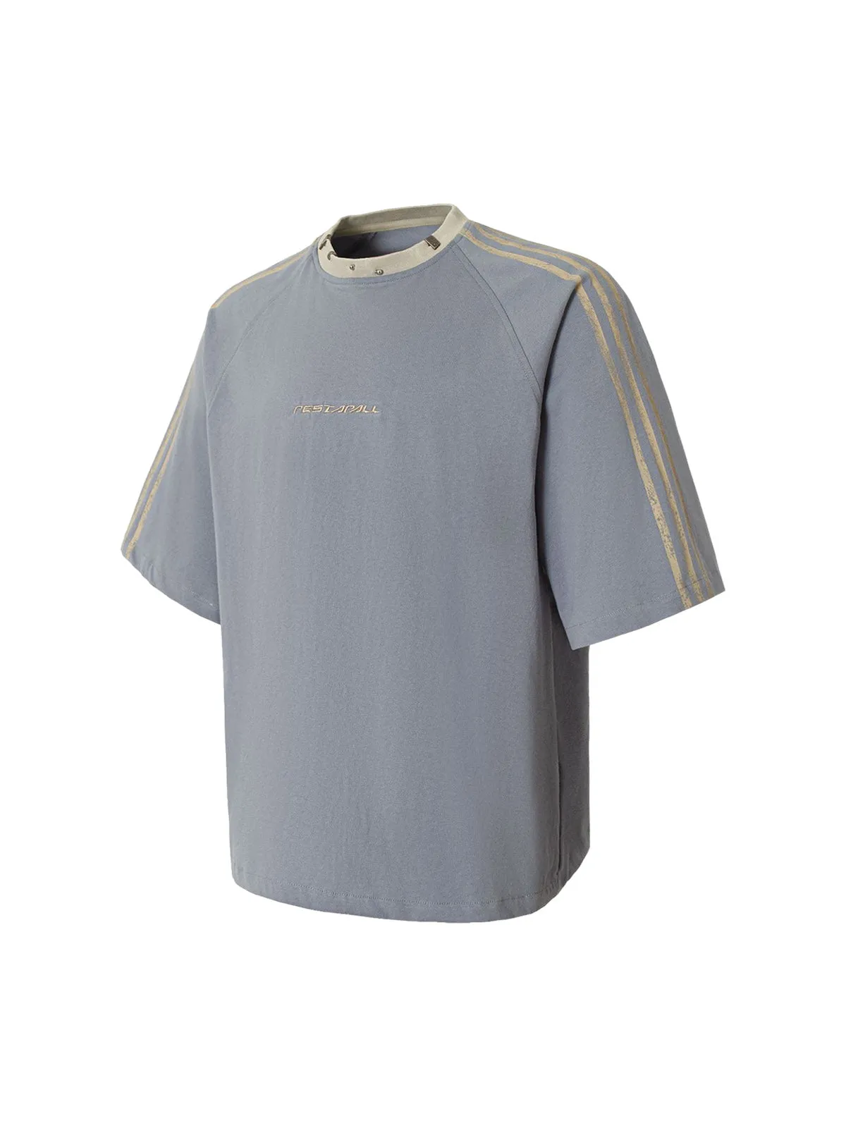 Heavy Washed Street Metal Collar T-shirt sold by Thesupermade product image thumbnail 4