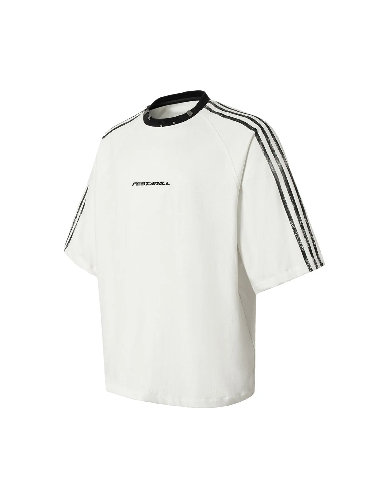 Heavy Washed Street Metal Collar T-shirt sold by Thesupermade product image thumbnail 5