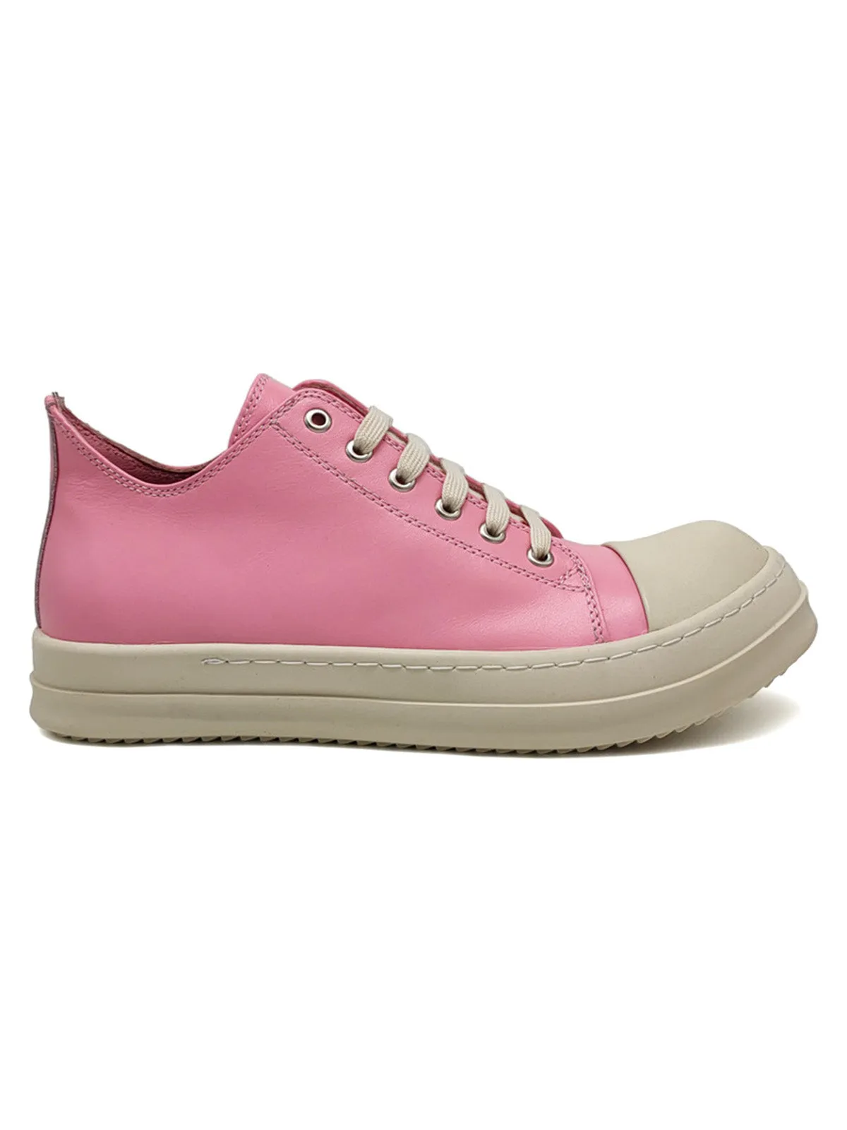 Street Pink Leather Low-Top Sneakers sold by Thesupermade product image thumbnail 4
