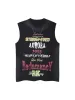 Spray- Painted Letter Print Necklace Vest sold by Thesupermade