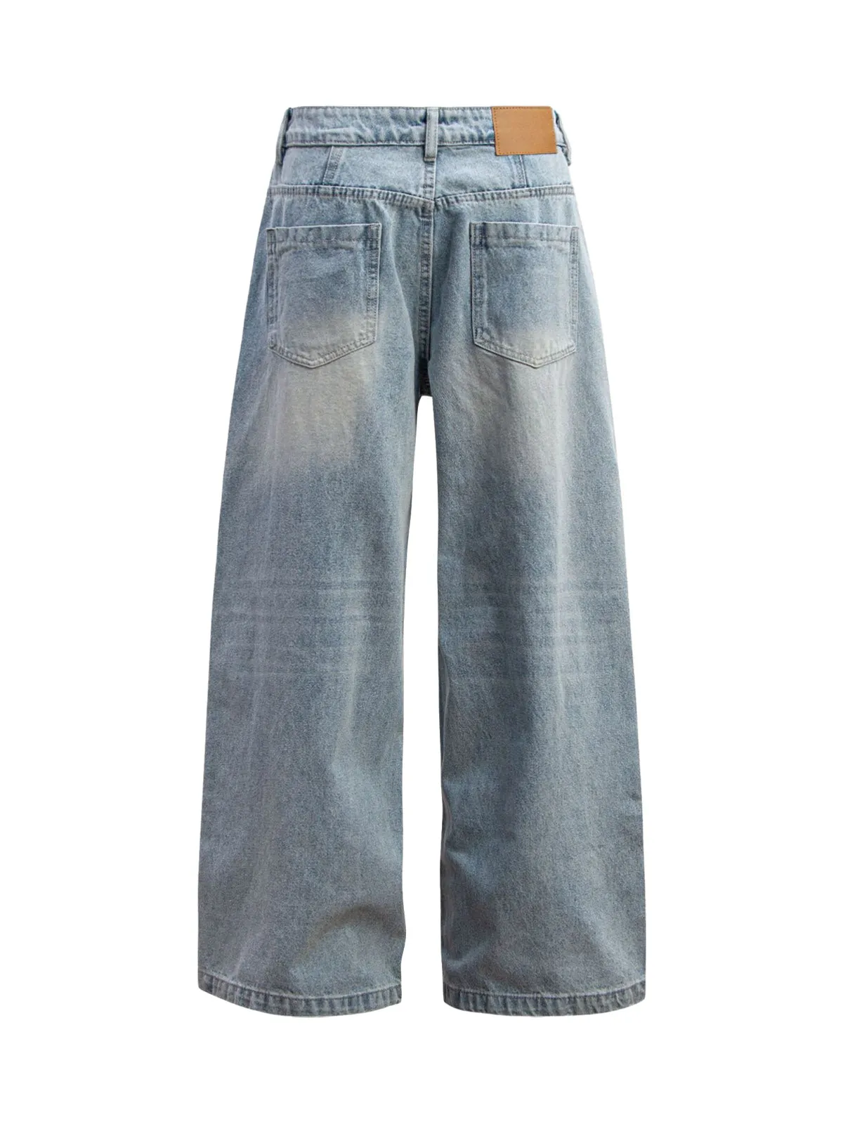 Washed Distressed Double Pleat Jeans sold by Thesupermade product image thumbnail 3