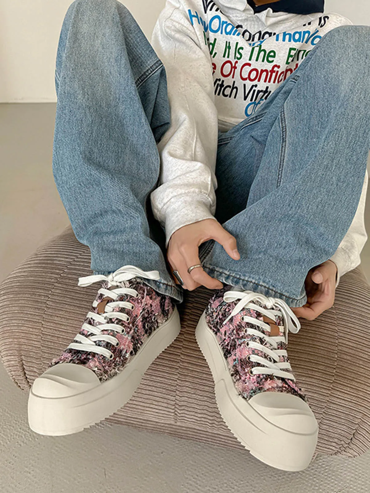 Retro Canvas Irregular Sneakers sold by Thesupermade product image thumbnail 5