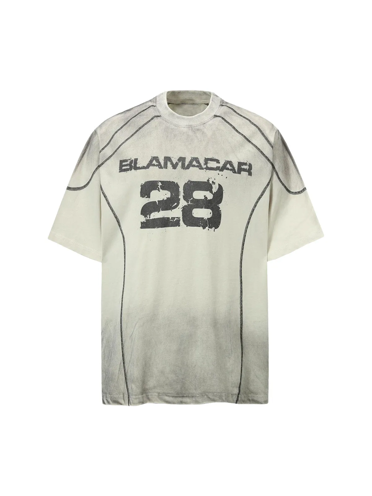 Street Dirty Dyed Gradient Motorcycle T-shirt sold by Thesupermade