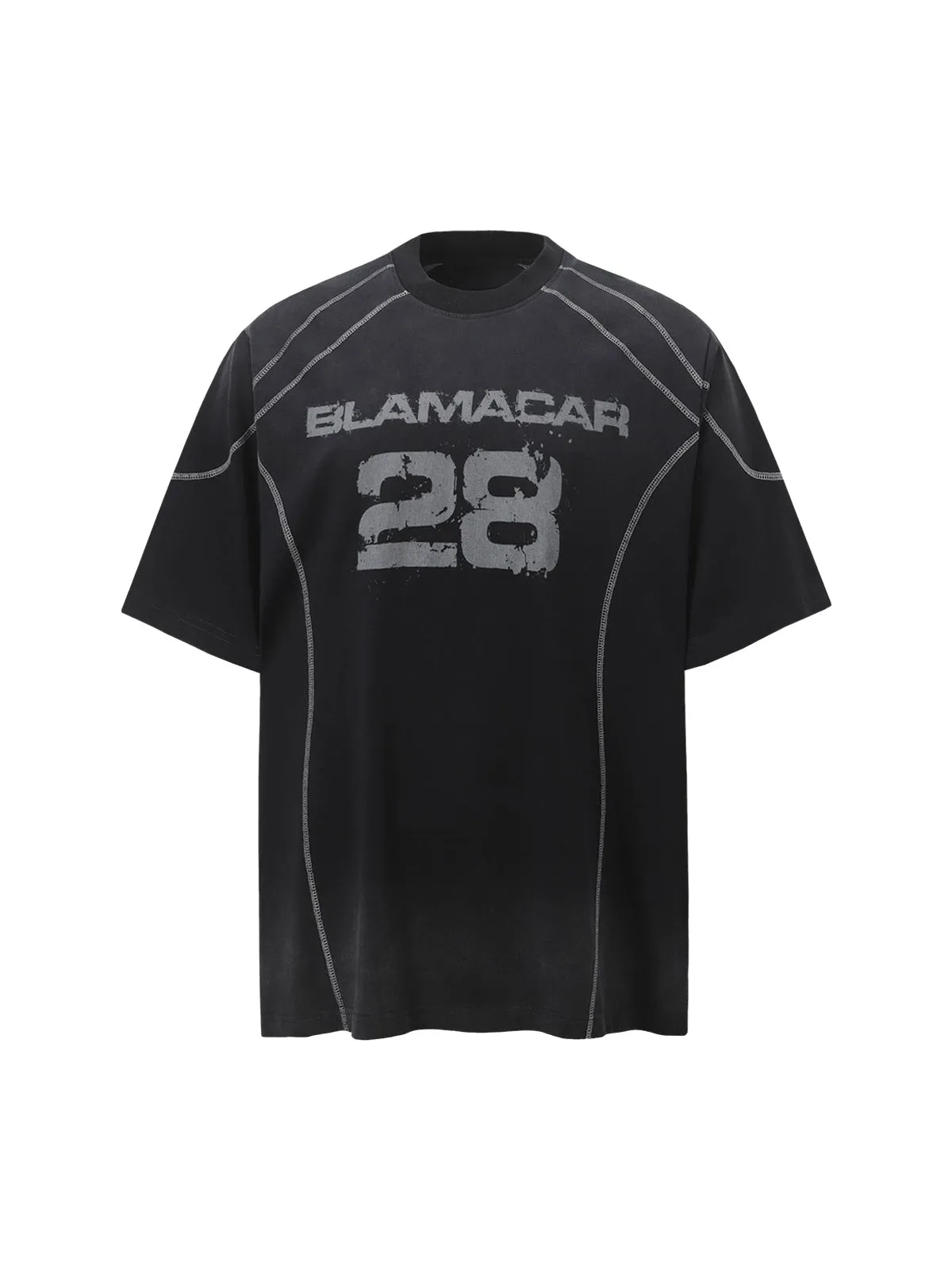 Street Dirty Dyed Gradient Motorcycle T-shirt sold by Thesupermade product image thumbnail 2