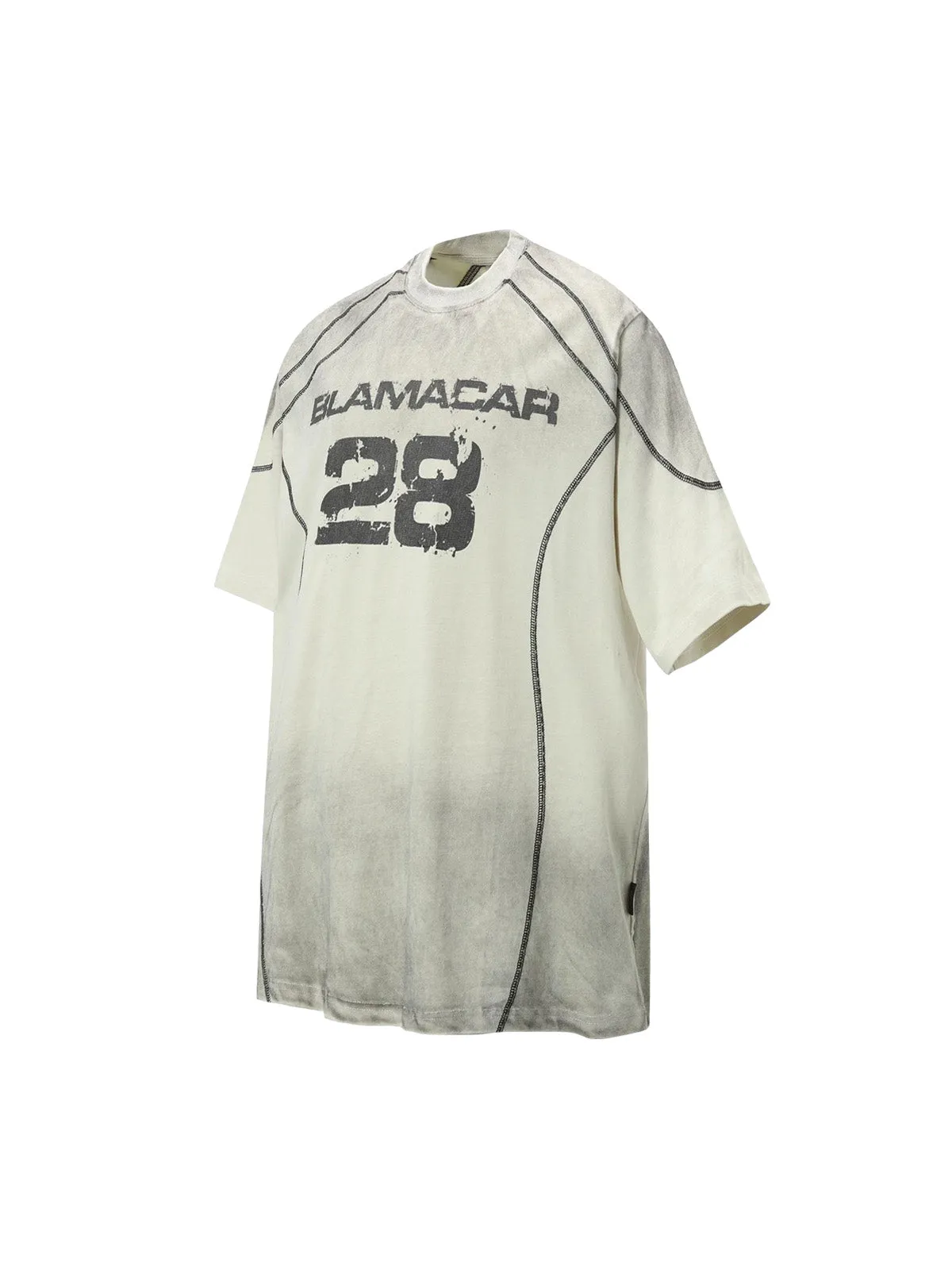 Street Dirty Dyed Gradient Motorcycle T-shirt sold by Thesupermade product image thumbnail 3