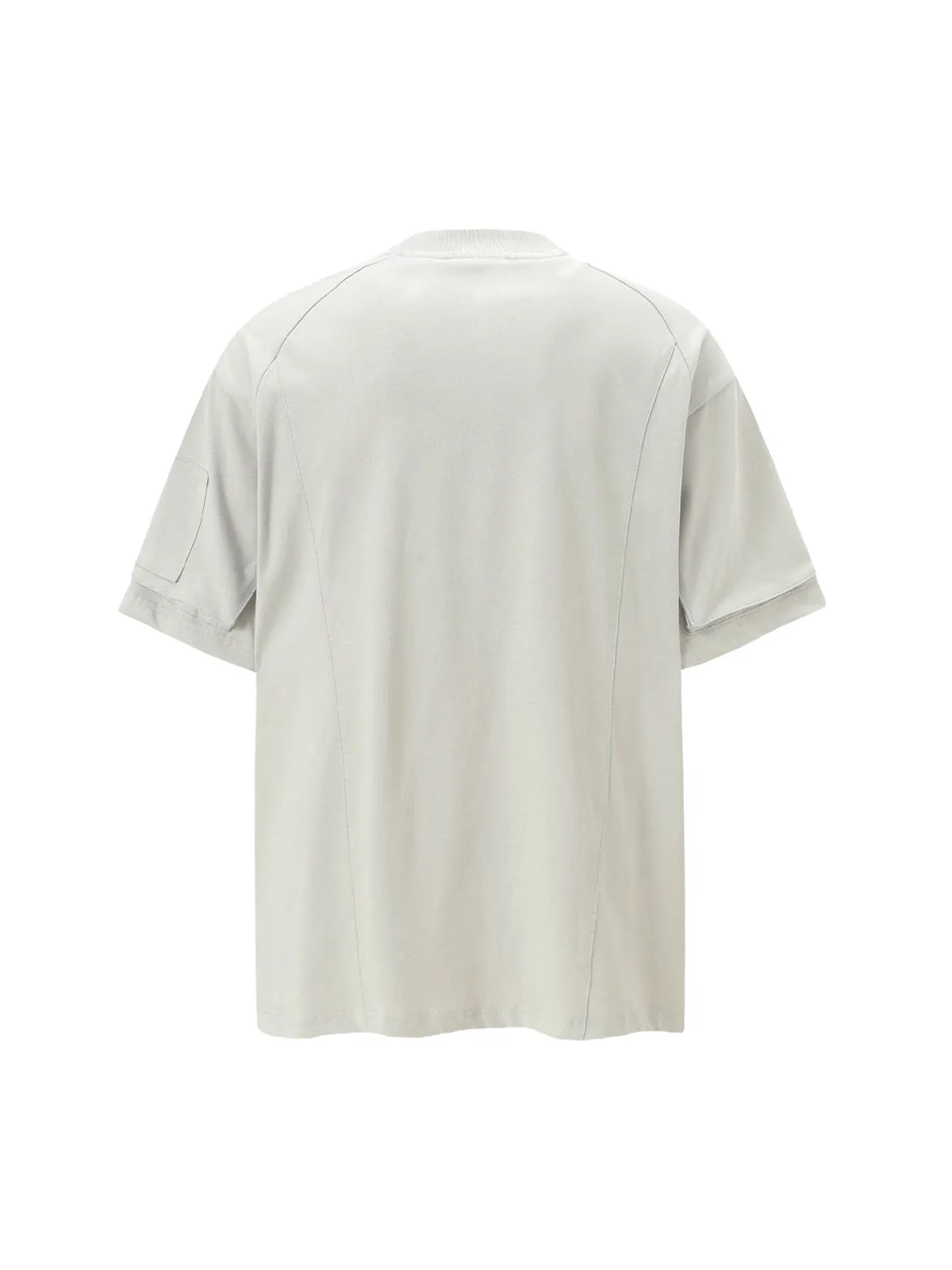 Retro Washed Deconstruction Functional Pocket T-shirt sold by Thesupermade product image thumbnail 5