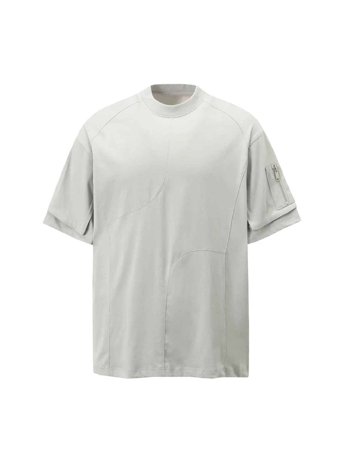 Retro Washed Deconstruction Functional Pocket T-shirt sold by Thesupermade