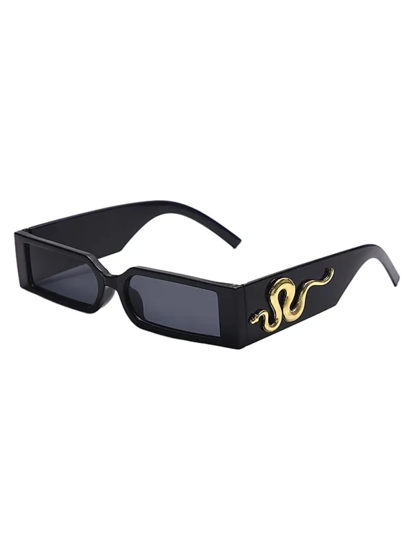 Snake-Embellished Rectangular Sunglasses sold by Thesupermade