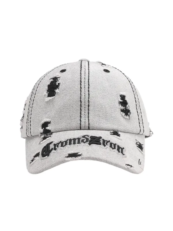 Distressed Letter Embroidery Baseball Cap sold by Thesupermade