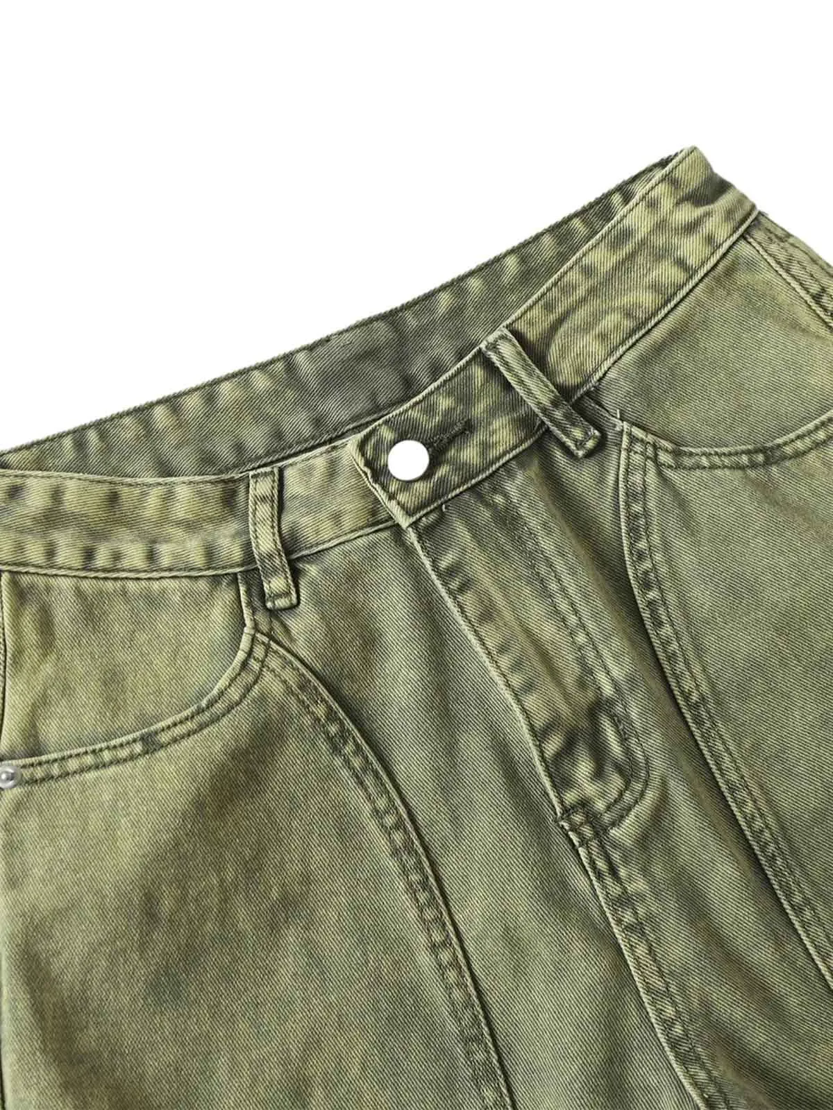 Washed Distressed Ripped Barrel Jeans sold by Thesupermade product image thumbnail 5