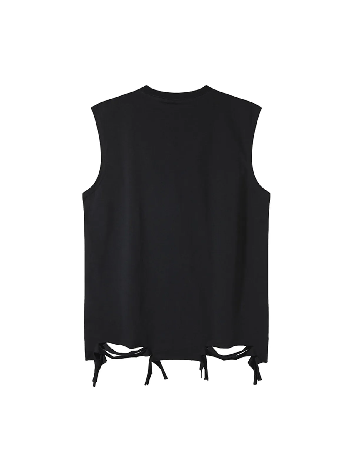 Retro Tattered Print Vest sold by Thesupermade product image thumbnail 3