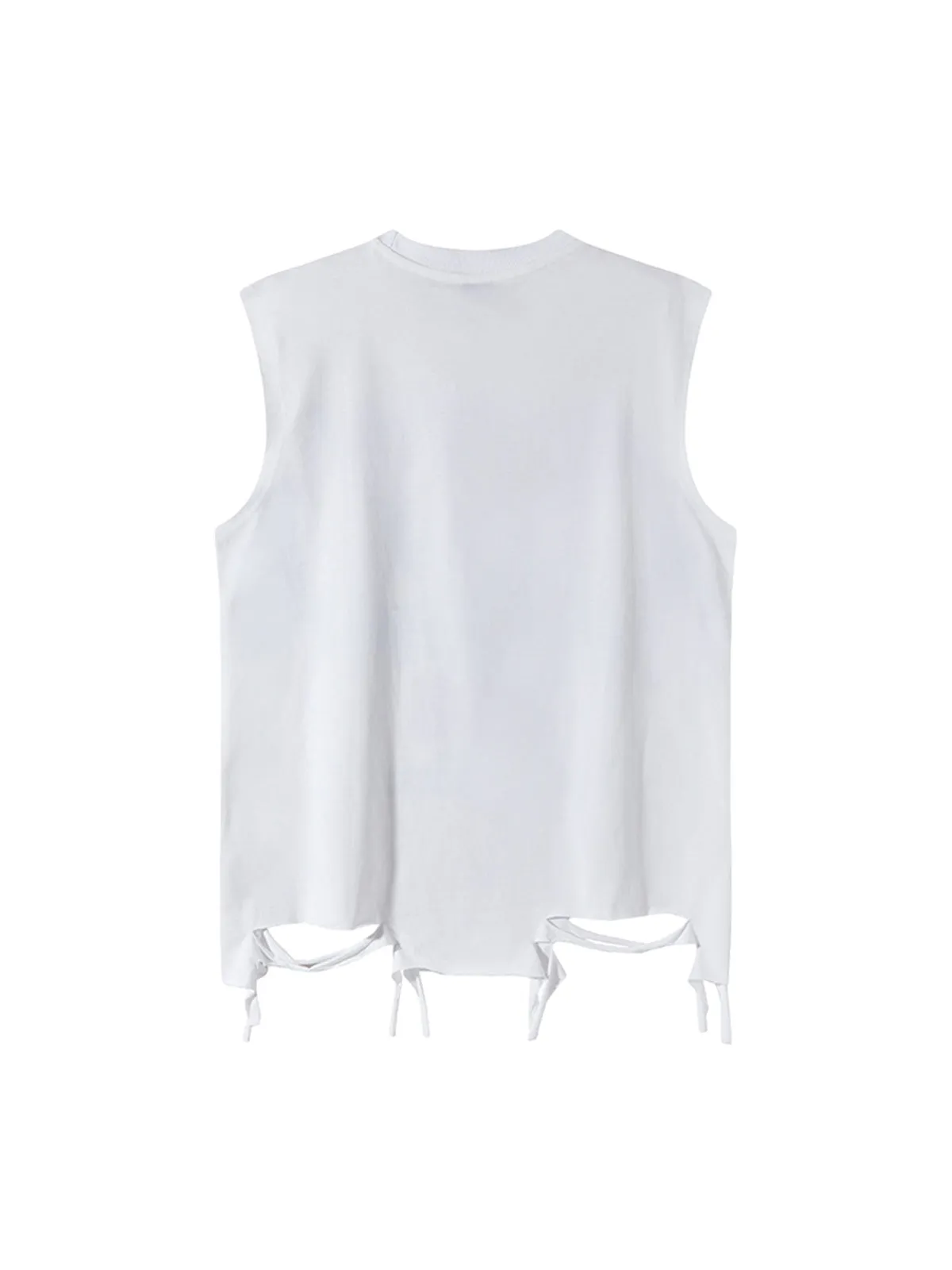 Retro Tattered Print Vest sold by Thesupermade product image thumbnail 4