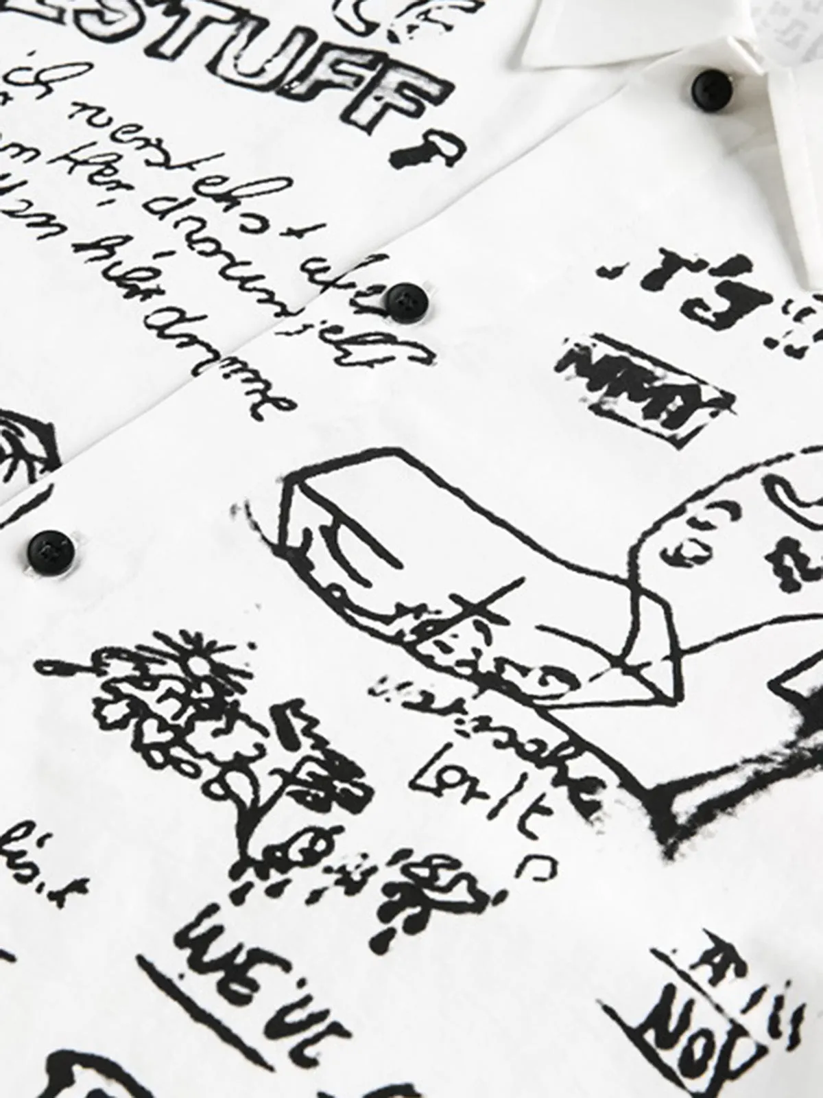 Fun Graffiti Print Short Sleeve Shirt sold by Thesupermade product image thumbnail 4