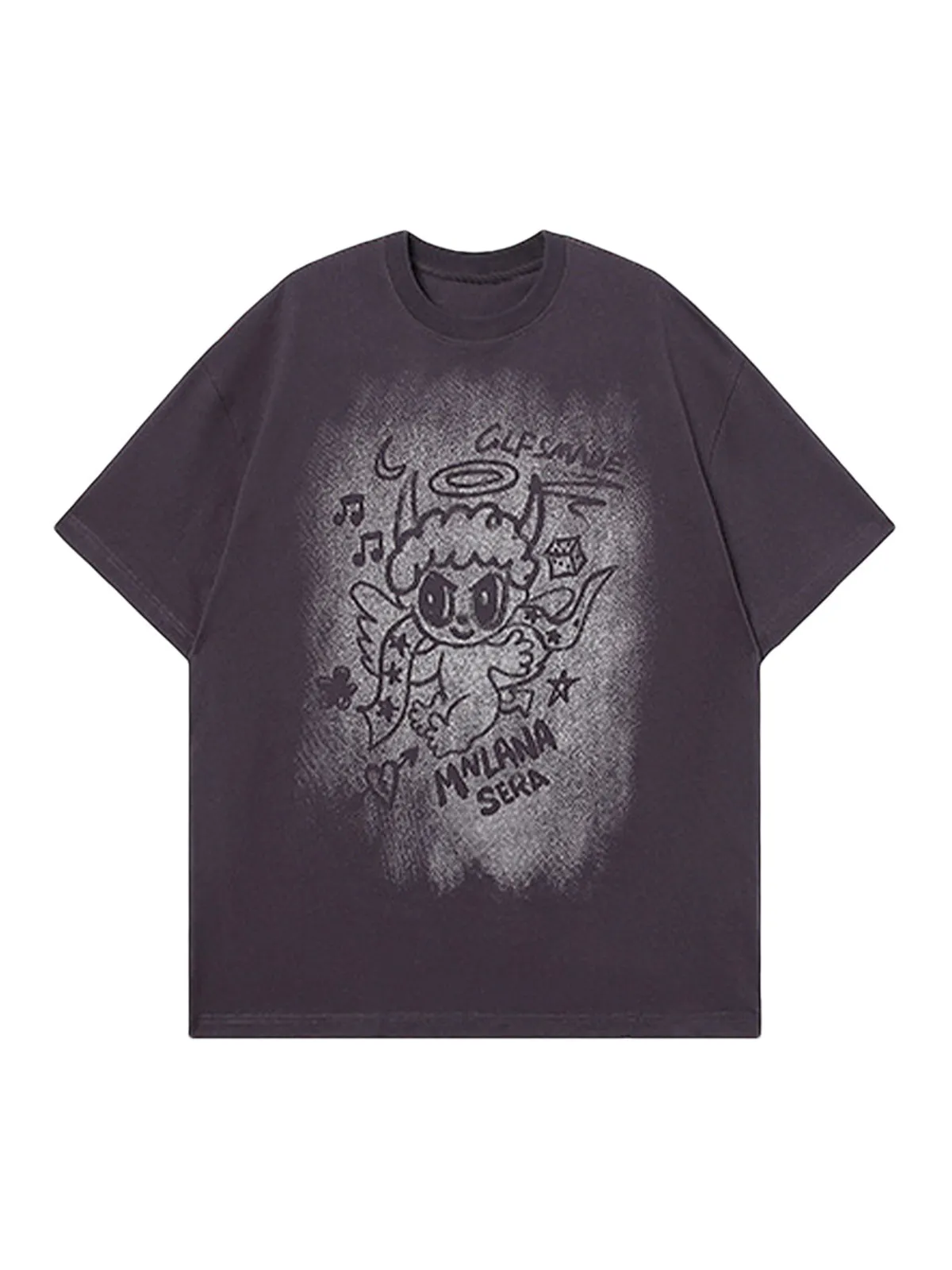 Oversized Angel Graphic T-Shirt sold by Thesupermade