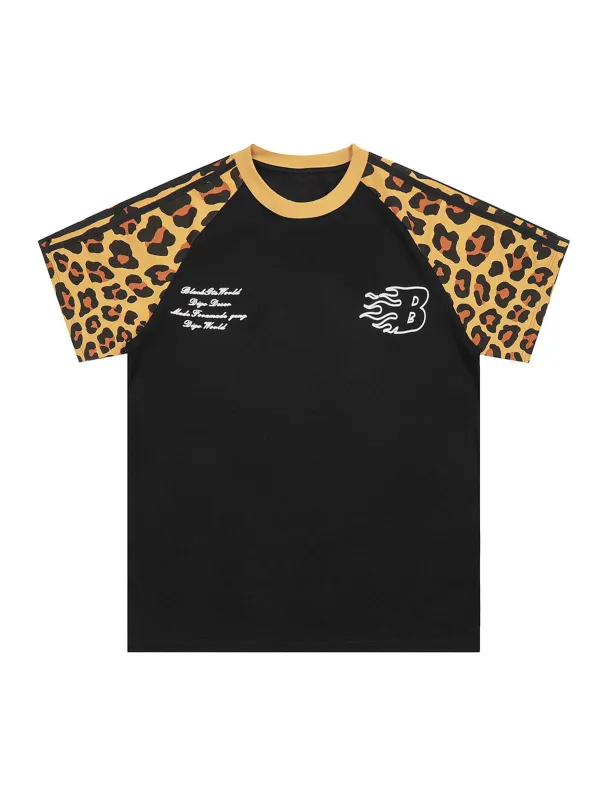 Cheetah Print Raglan Sleeve T-Shirt sold by Thesupermade