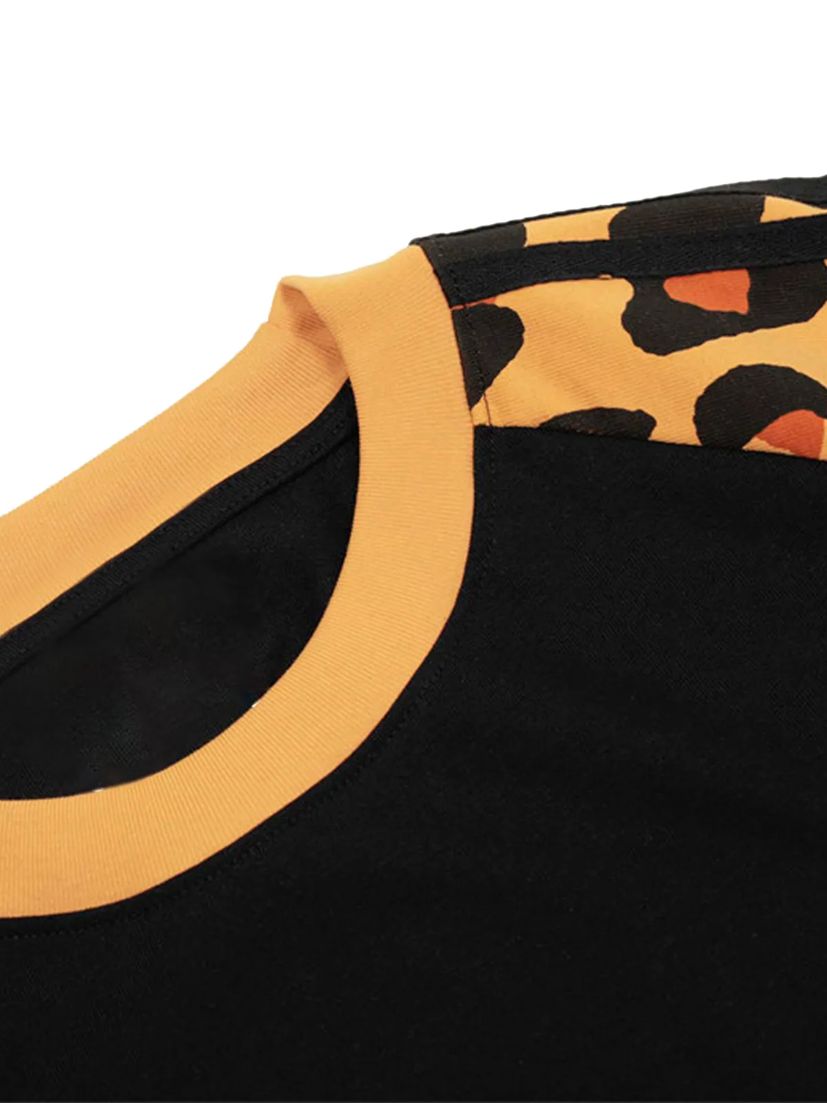 Cheetah Print Raglan Sleeve T-Shirt sold by Thesupermade product image thumbnail 5