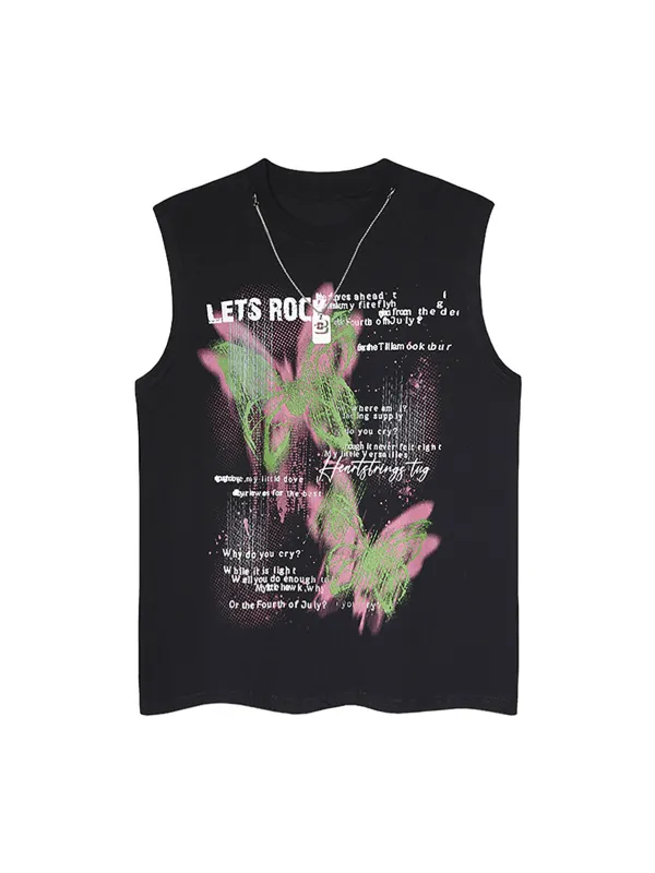 Street Butterfly Graphic Tank Top sold by Thesupermade