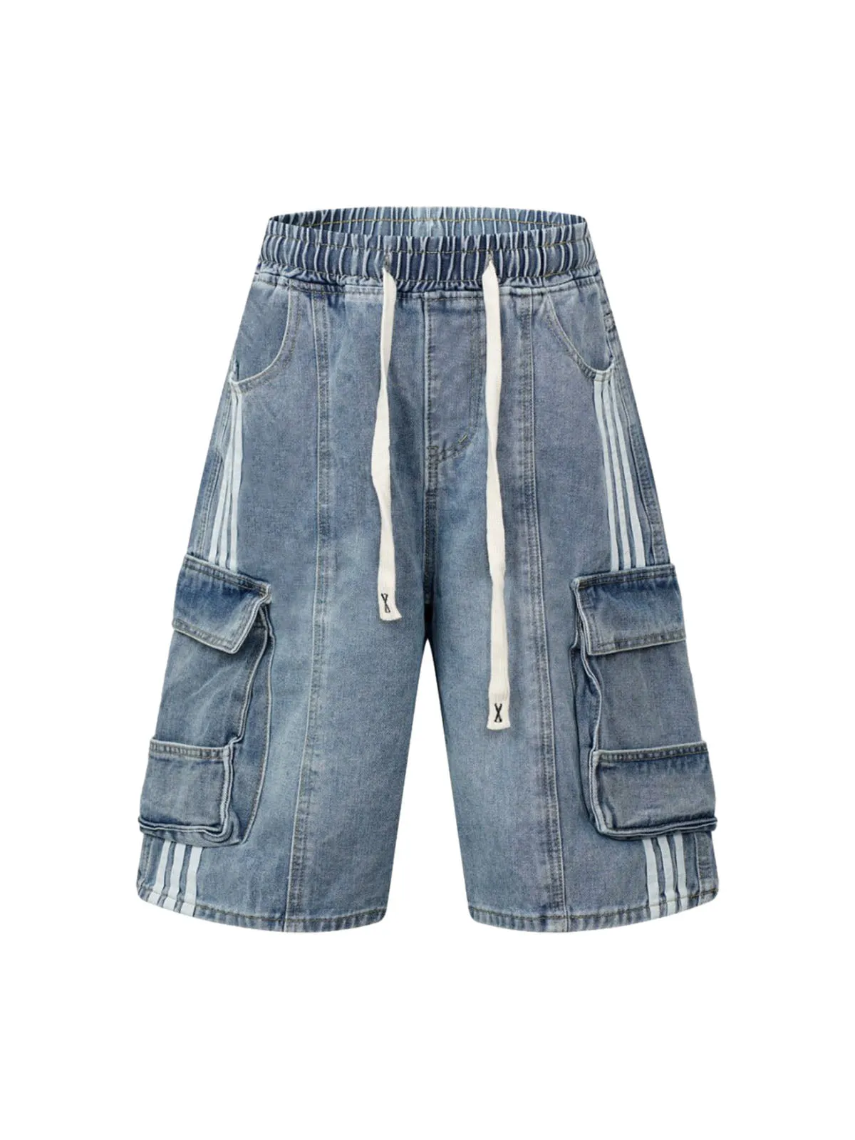 Washed Cargo Denim Shorts sold by Thesupermade