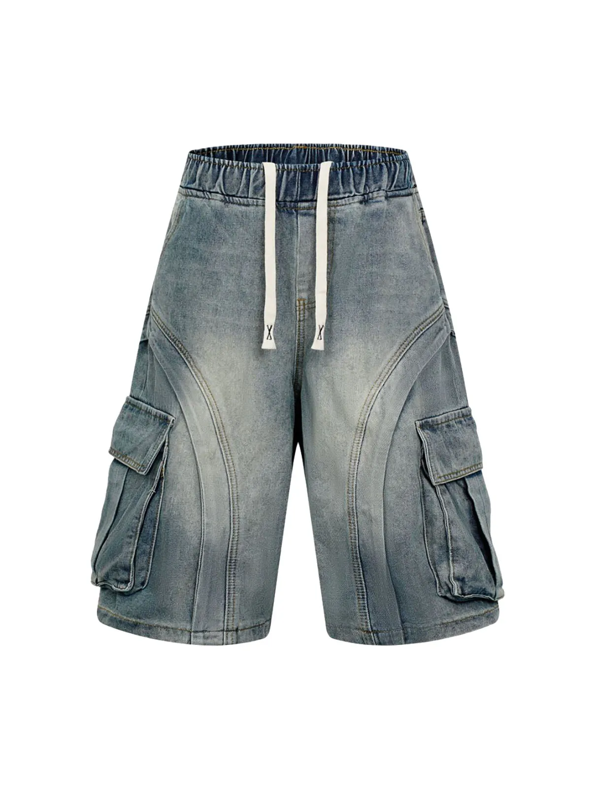 Washed Cargo Denim Shorts - 2382 sold by Thesupermade product image thumbnail 2