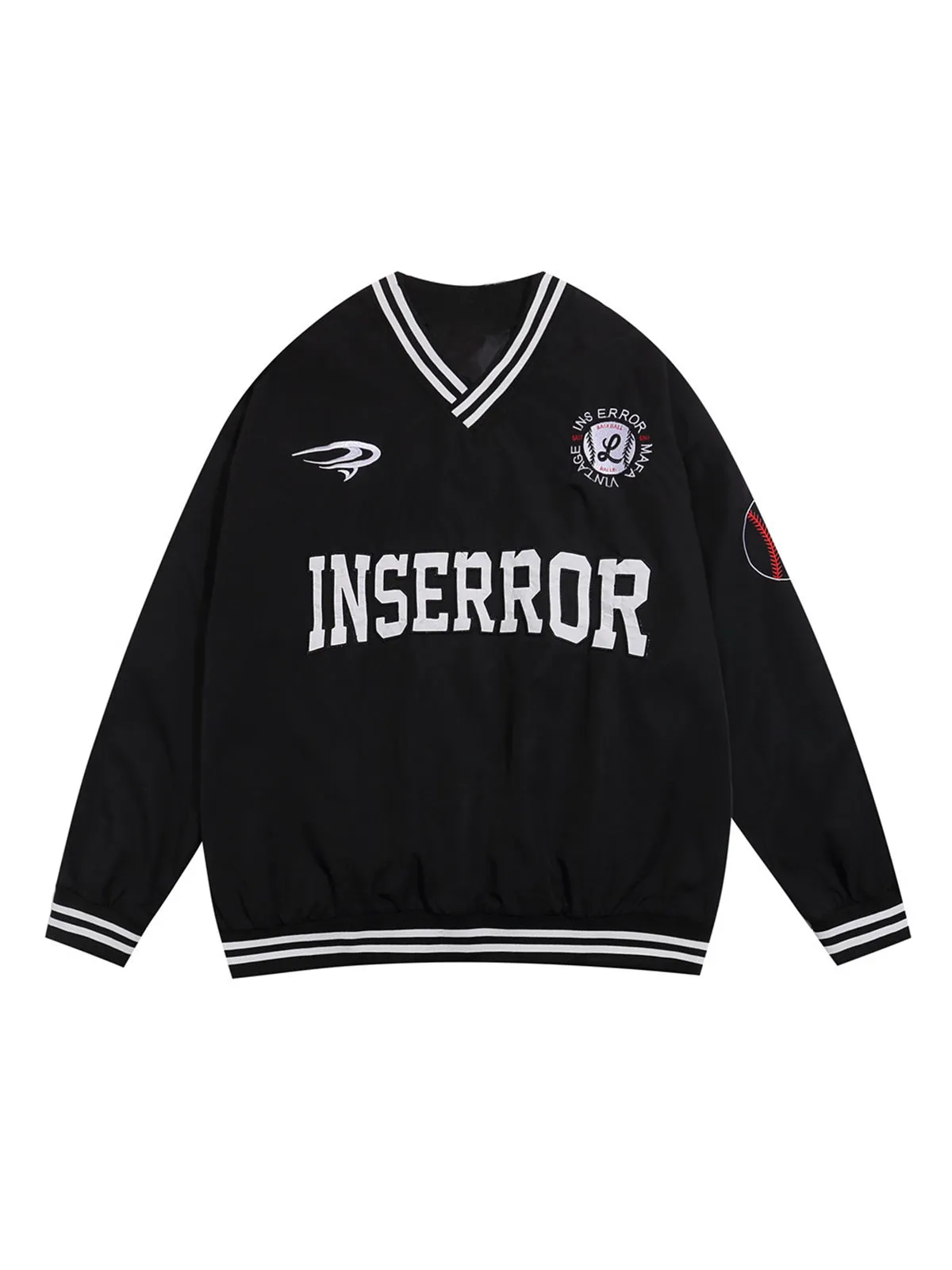 Street V-Neck Baseball-Inspired Sweatshirt sold by Thesupermade