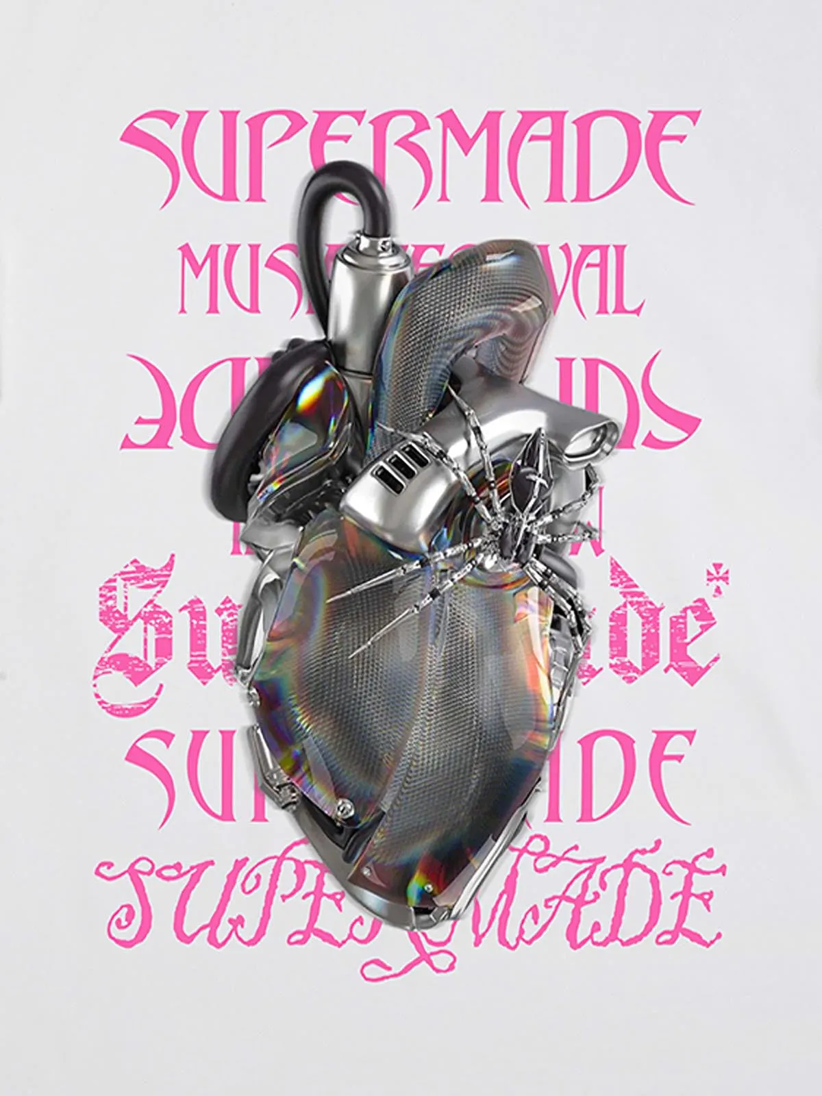 Cyberpunk Heart Graphic T-Shirt sold by Thesupermade product image thumbnail 4