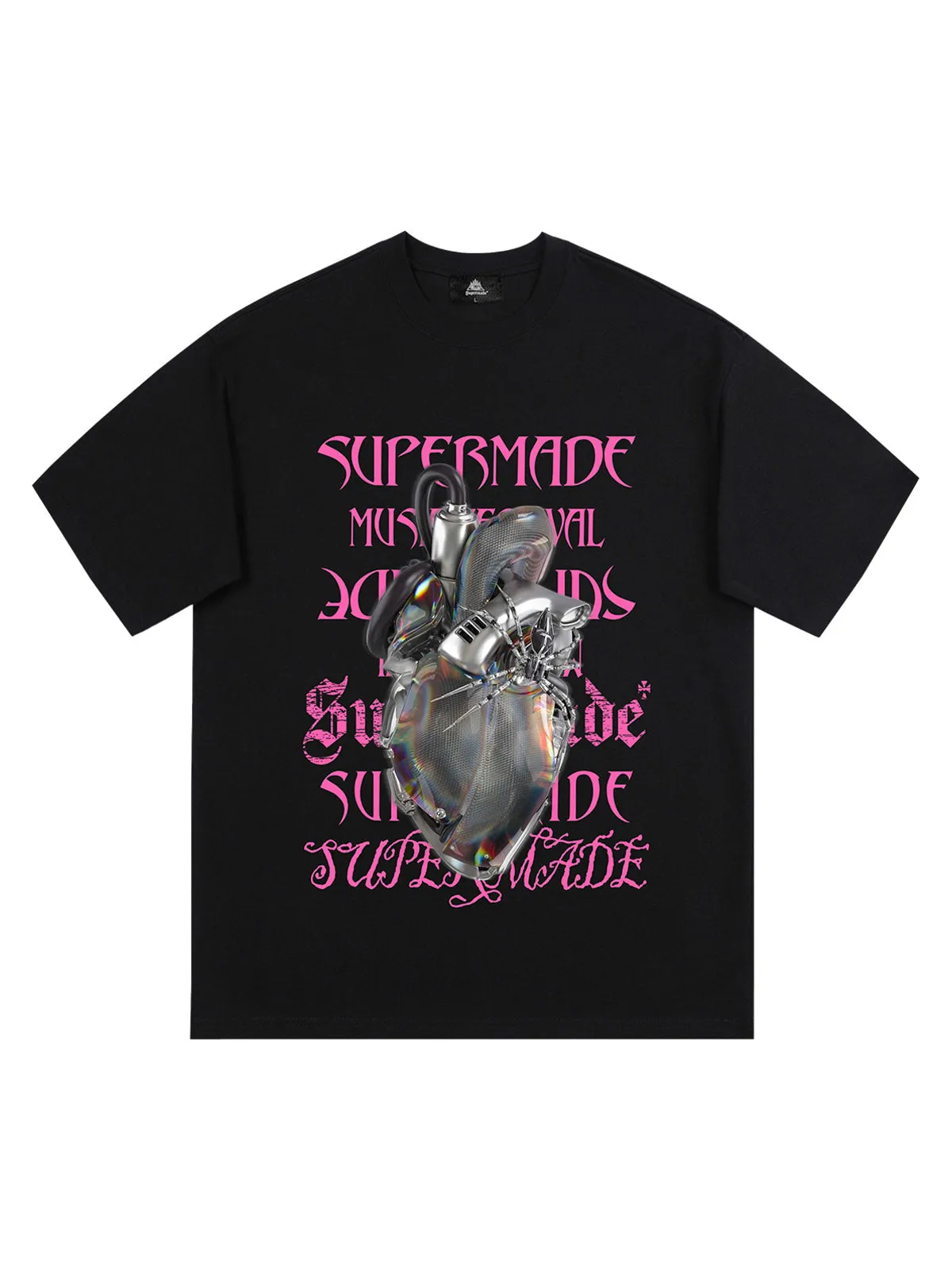 Cyberpunk Heart Graphic T-Shirt sold by Thesupermade product image thumbnail 2