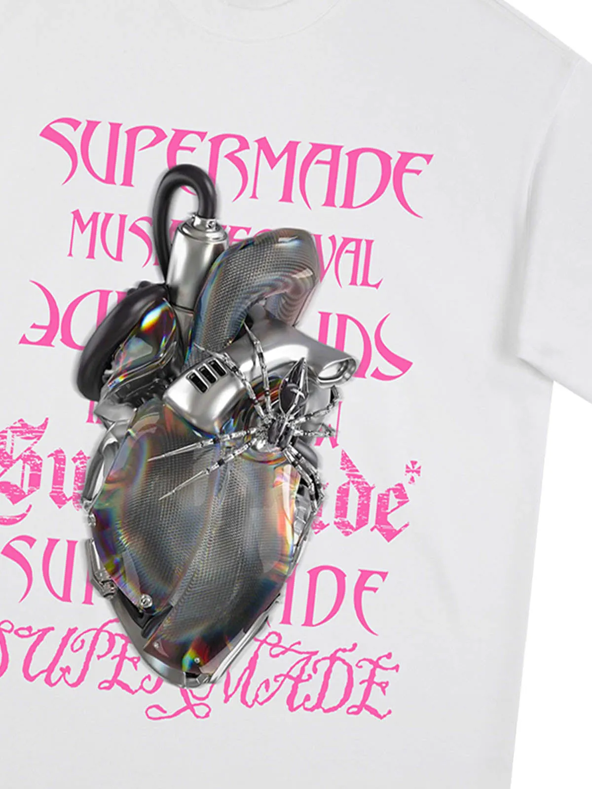 Cyberpunk Heart Graphic T-Shirt sold by Thesupermade product image thumbnail 5