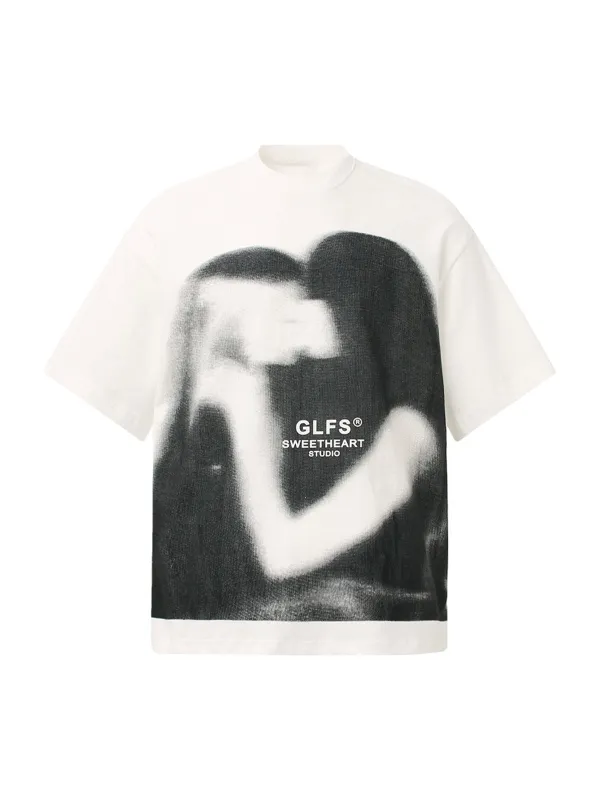 Abstract “KISS” Graphics T-Shirt sold by Thesupermade