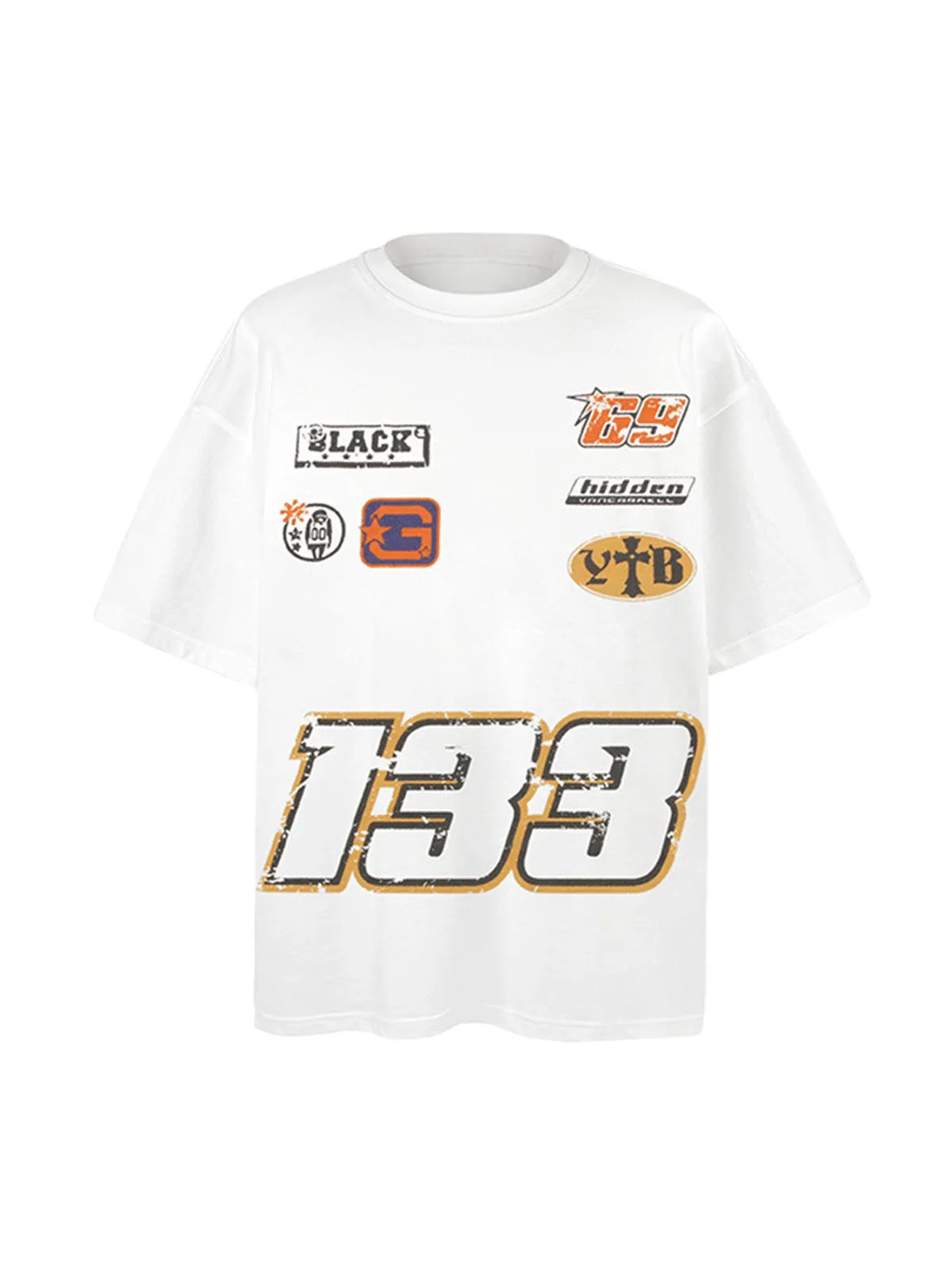 Patchwork Graphic Print Oversized Tee sold by Thesupermade product image thumbnail 2