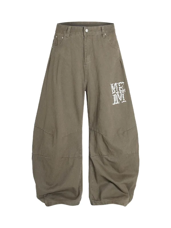Heavy Beading Barrel Pants sold by Thesupermade