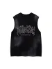 Letter Patchwork Gradient Tank Top sold by Thesupermade