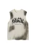 Letter Patchwork Gradient Tank Top sold by Thesupermade
