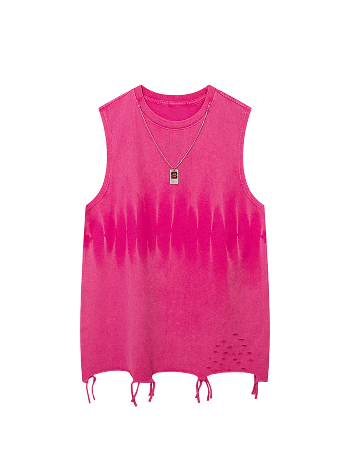Gradient Tie-Dye Raw Edge Vest sold by Thesupermade product image thumbnail 2