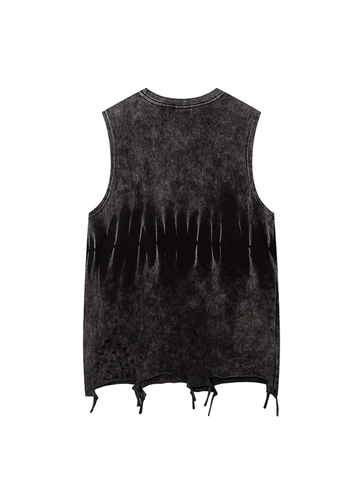 Gradient Tie-Dye Raw Edge Vest sold by Thesupermade product image thumbnail 3