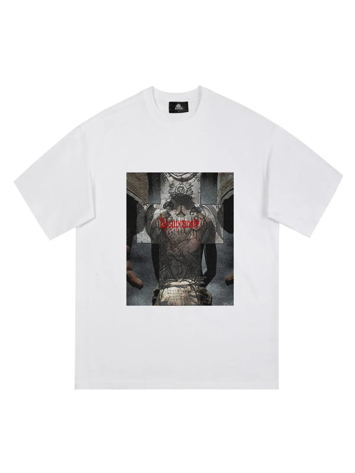 Original Cross Portrait Graphic T-Shirt sold by Thesupermade product image thumbnail 3