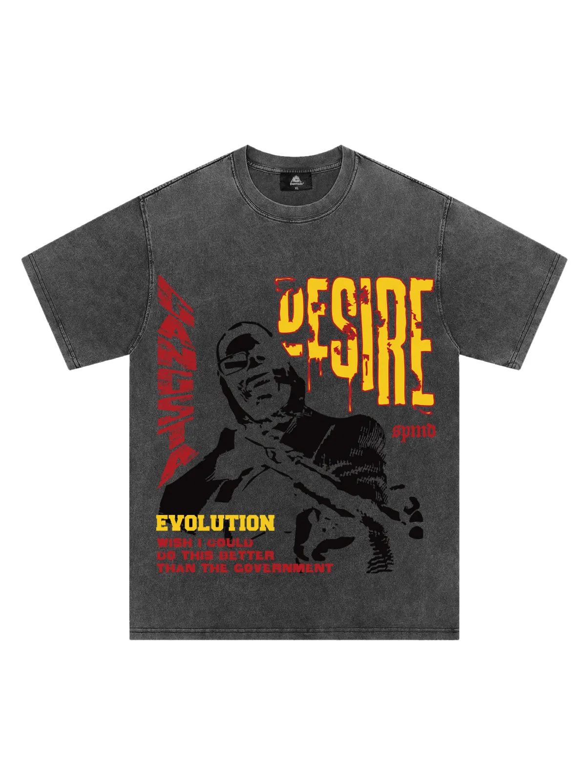 Retro Letter Protrait Graphic Print T-Shirt sold by Thesupermade