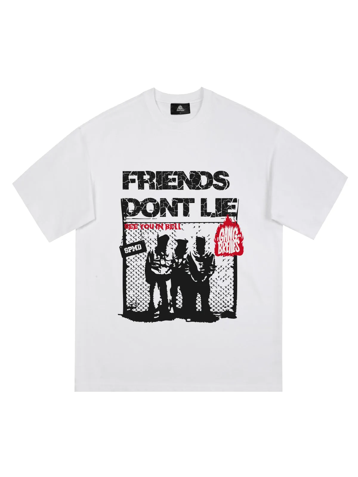 Original "Friends Don't Lie" Print T-Shirt sold by Thesupermade product image thumbnail 2